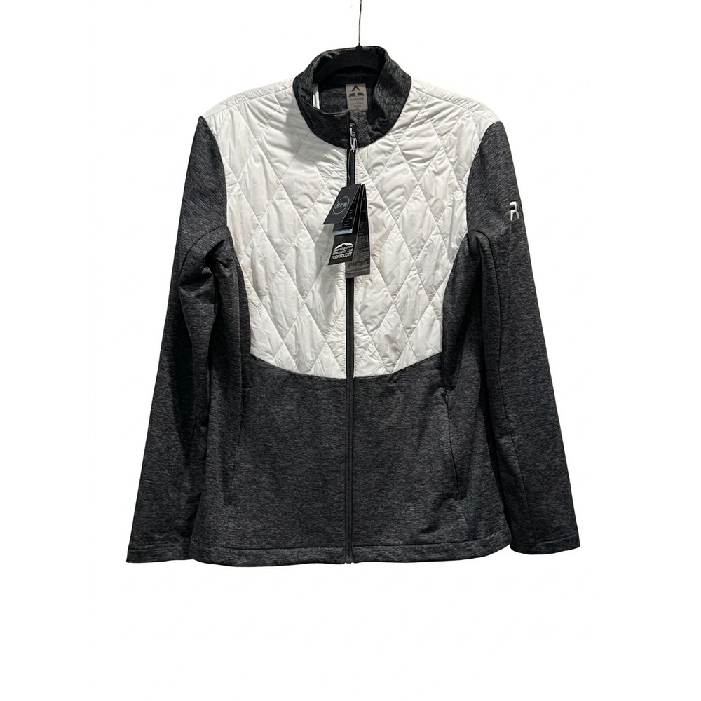 Sun Mountain Womens‎ Advanced Technical Hybrid Quilted Jacket Charcoal White XL